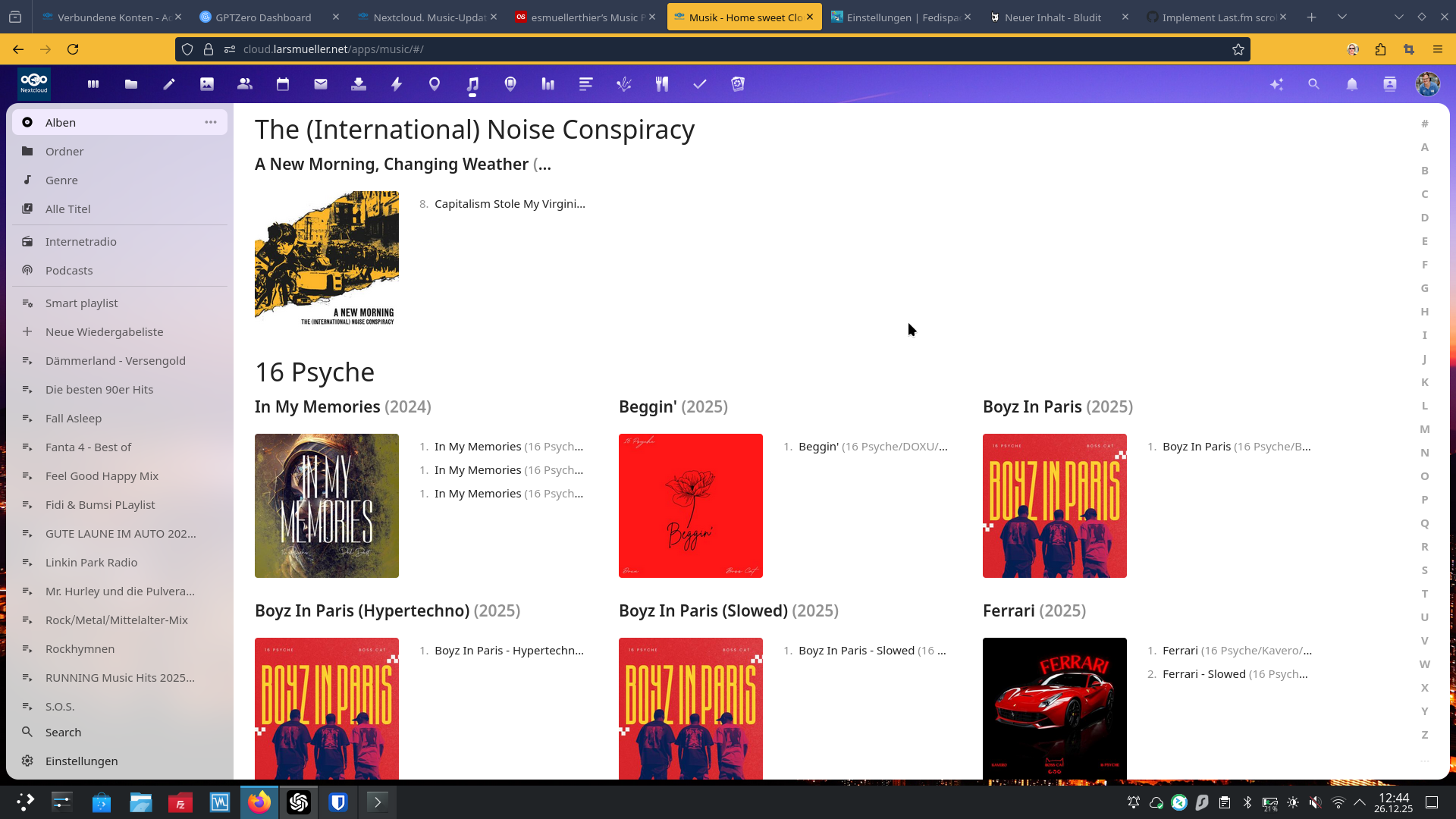 nextcloud music 2.5.0: last.fm-scrobbling kommt in die eigene cloud