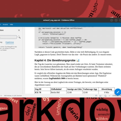 markdown-import via collabora desktop
