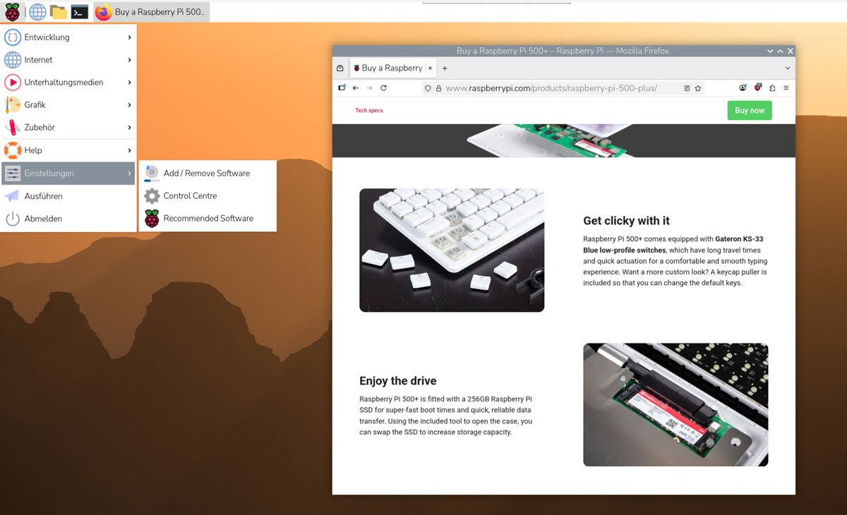 kurzer blick auf raspberry pi os trixie
