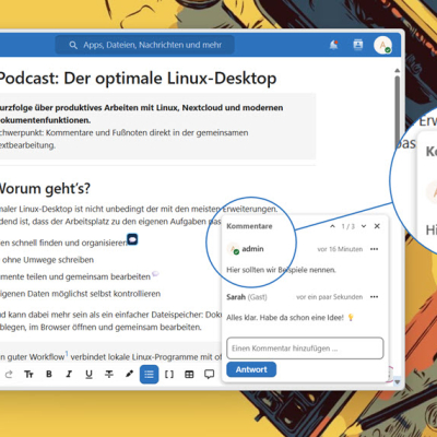 nextcloud 35 - markdown mit kommentaren und fußnoten