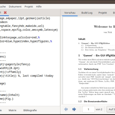 'gummi' - ein übersichtlicher gui latex editor