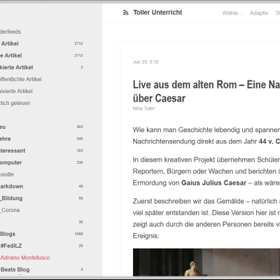 tiny tiny rss - feedreader mit besonderheiten