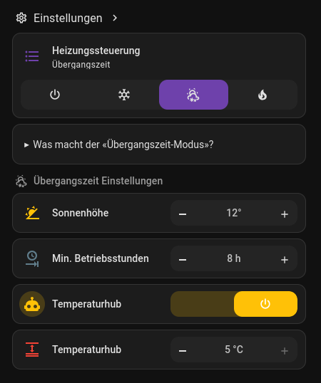Home Assistant steuert die Luft-Wasser-Wärmepumpen in der Übergangszeit Home Assistant steuert die Luft-Wasser-Wärmepumpen in der Übergangszeit