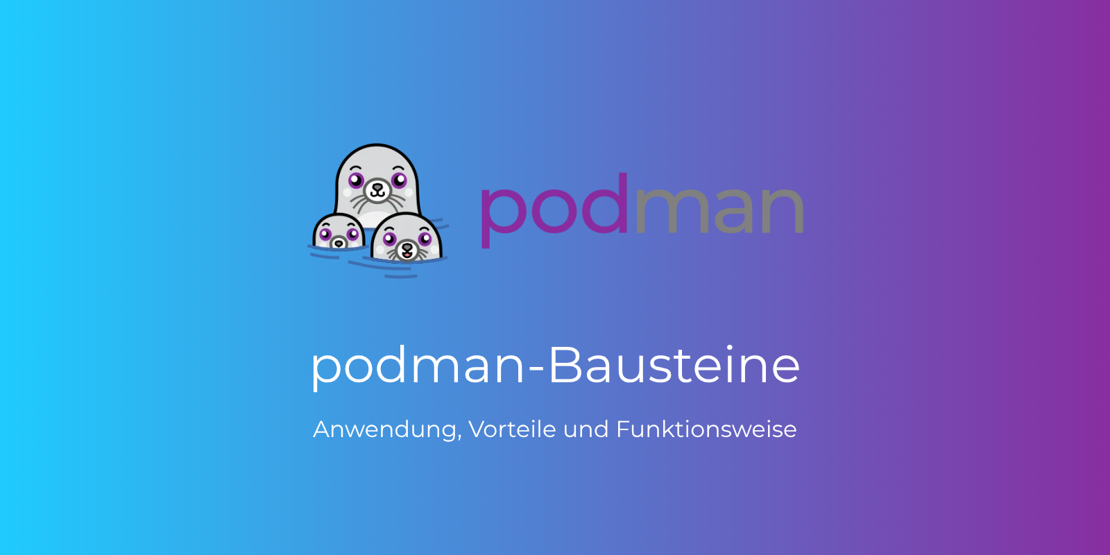 serie: podman-bausteine – einleitung und installation (teil 1)