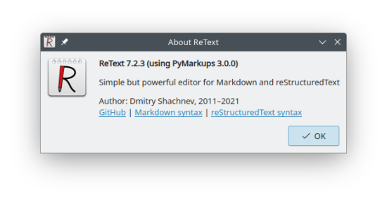 retext: ein einfacher markup-editor