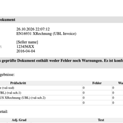 e-rechnungen unter linux anzeigen und prüfen