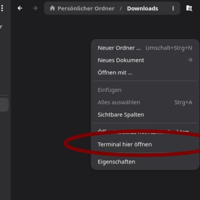 ein beliebiges terminal aus nautilus öffnen