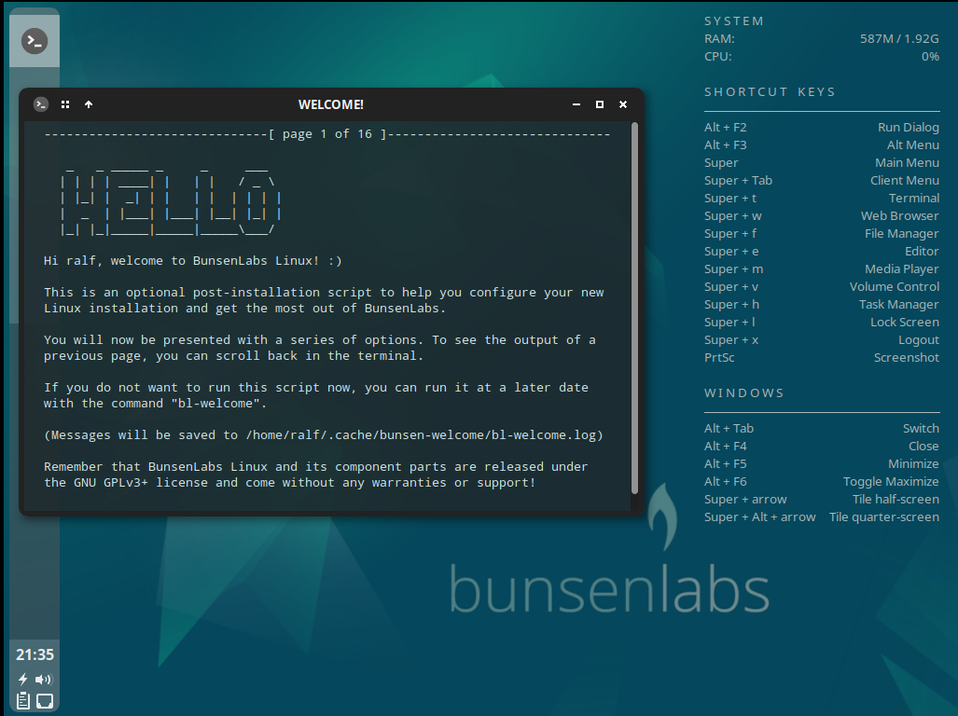 Rilasciata la distribuzione leggera di BunsenLabs Linux Boron