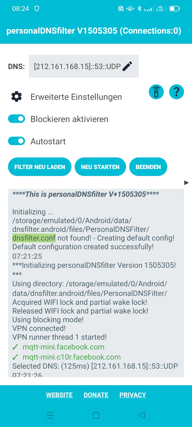 android adblocking mit personaldnsfilter